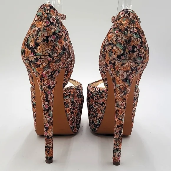 BETSEY JOHNSON ๐ sz9.5 Bandit Stacked Platform Stiletto SEXY! ๐ฅ๐ฅ - Picture 7 of 13